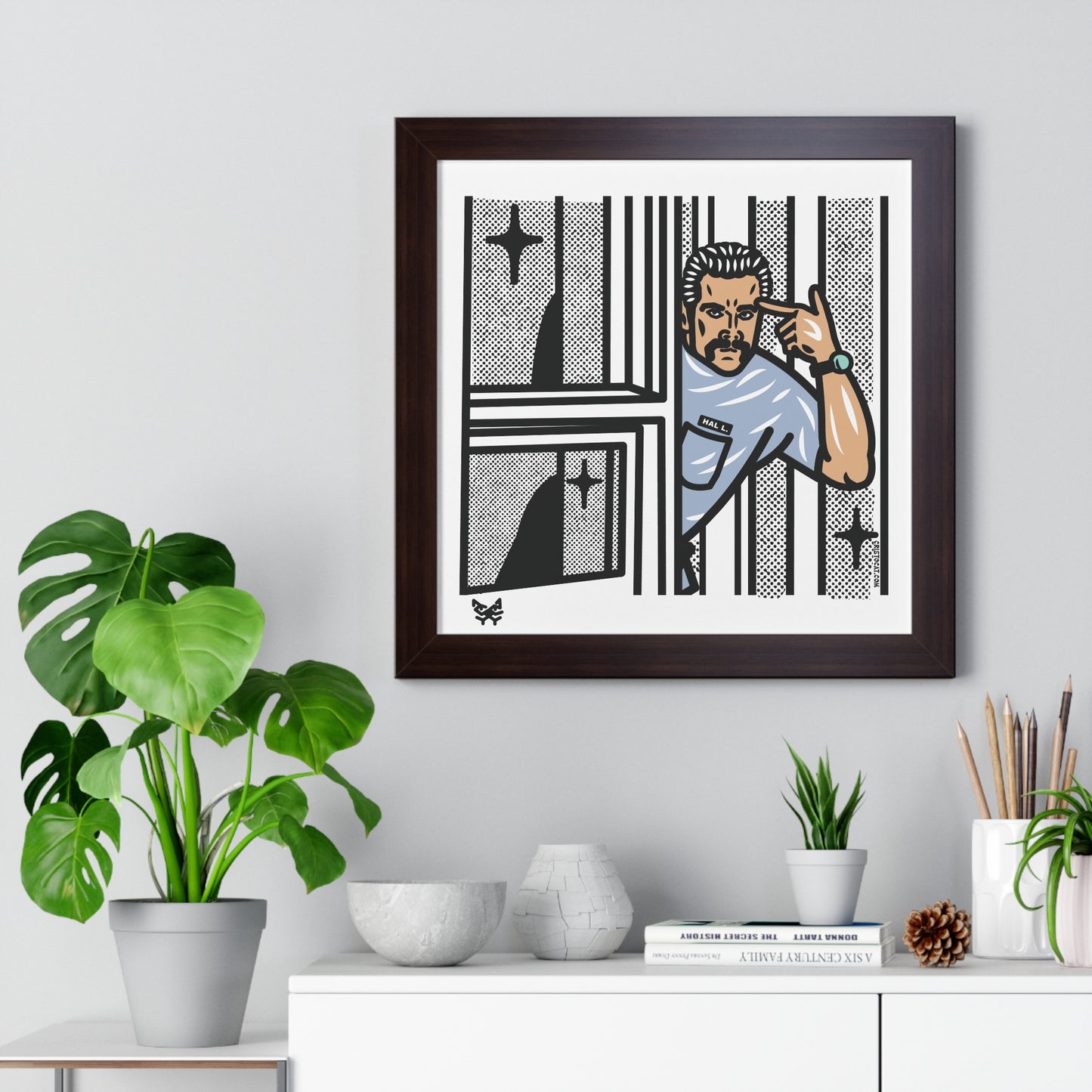 WINDOW HAL Framed Poster 16"x16"