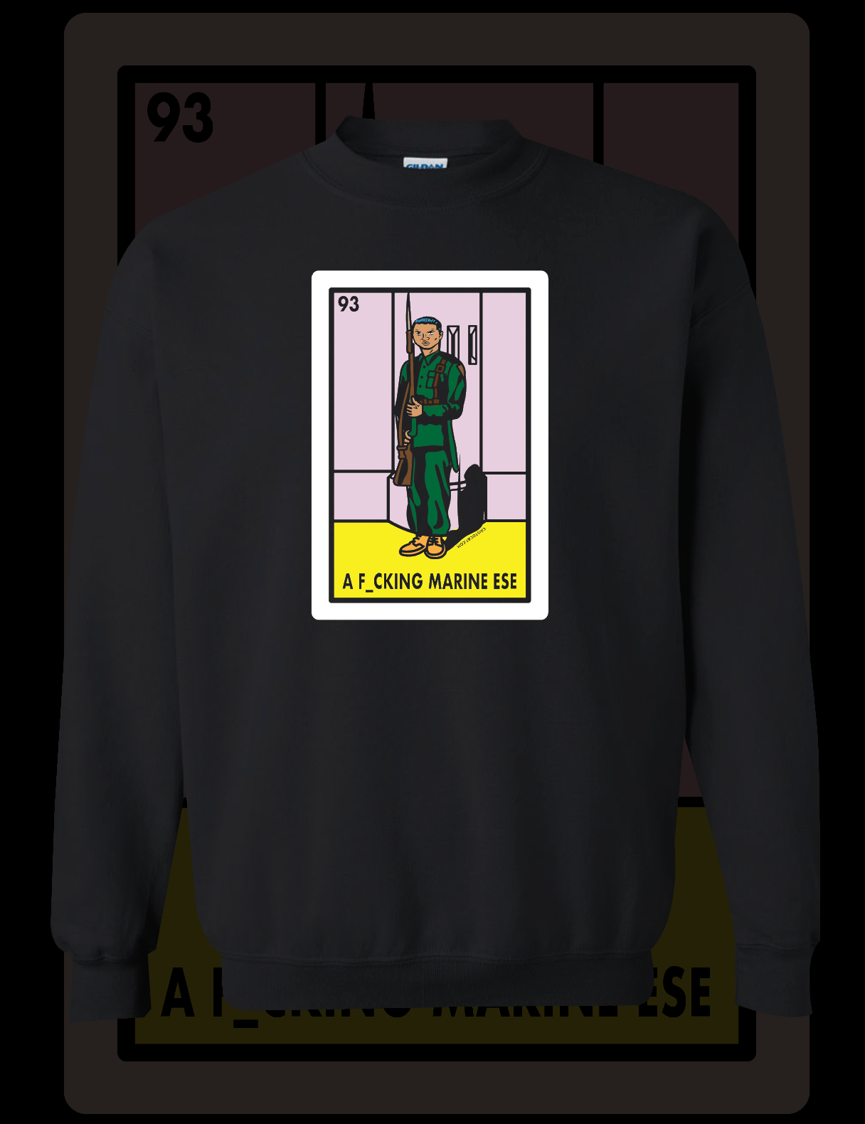Paco Marine Lotería black crewneck - cristocatofficial