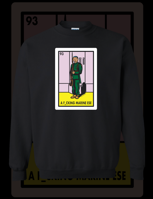 Paco Marine Lotería black crewneck