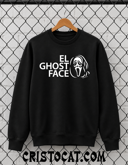 Cara de Fantasma Black Crewneck Sweater