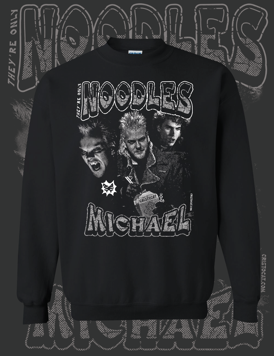 Noodles NO 2  BLACK CREWNECK SWEATER - cristocatofficial