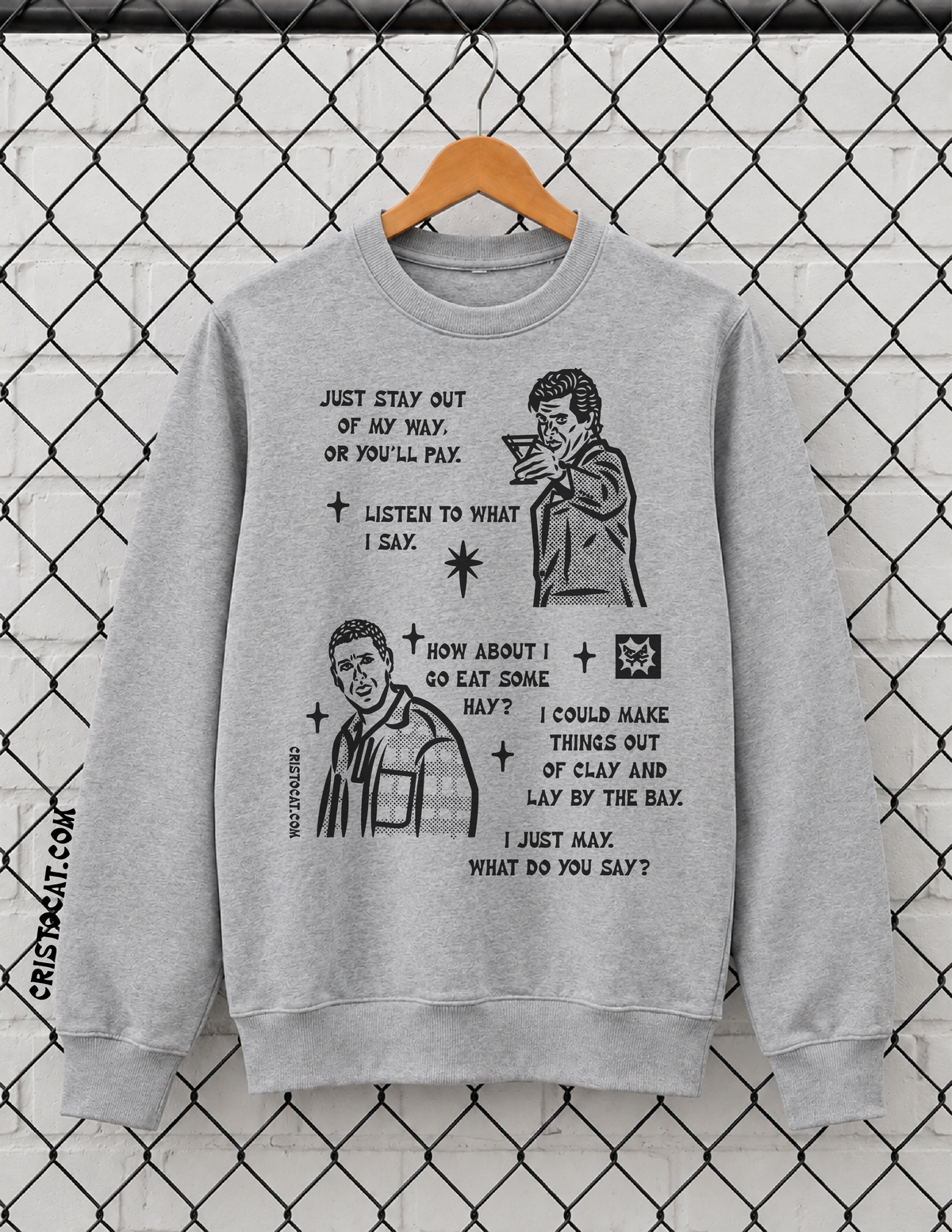 Eat Some Hay Grey Crewneck Sweater