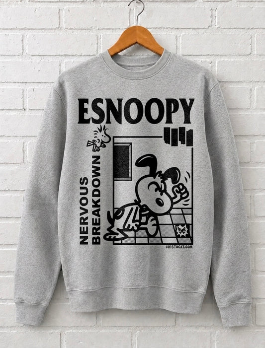 ESnoopy Breakdown Grey crewneck Sweater