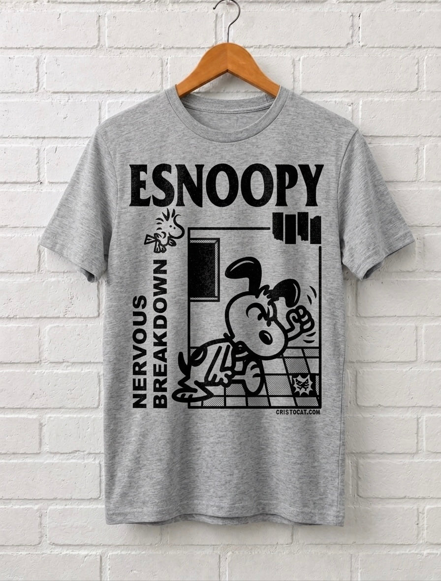 ESnoopy Breakdown Grey T-SHIRT