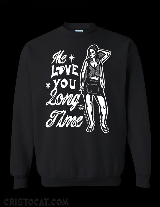 Long Time Black crewneck Sweater