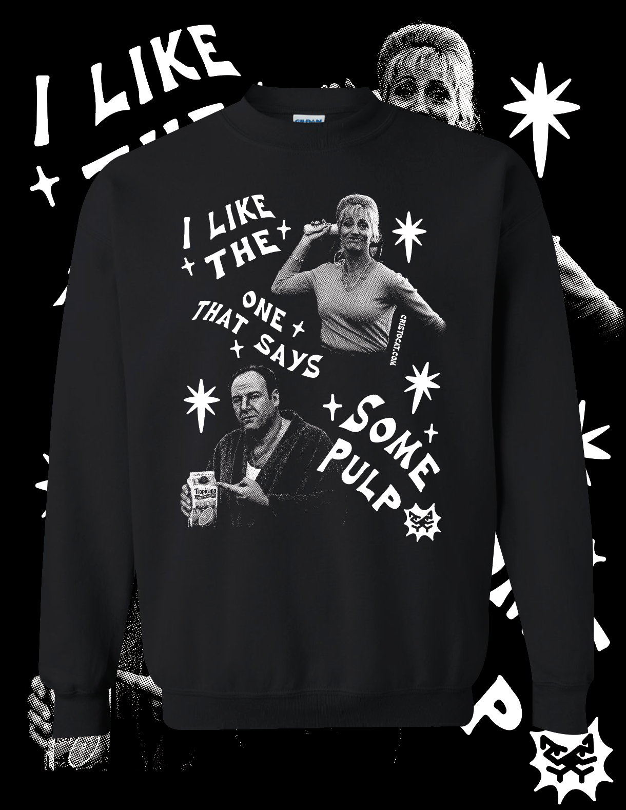 SOME PULP Black crewneck sweater