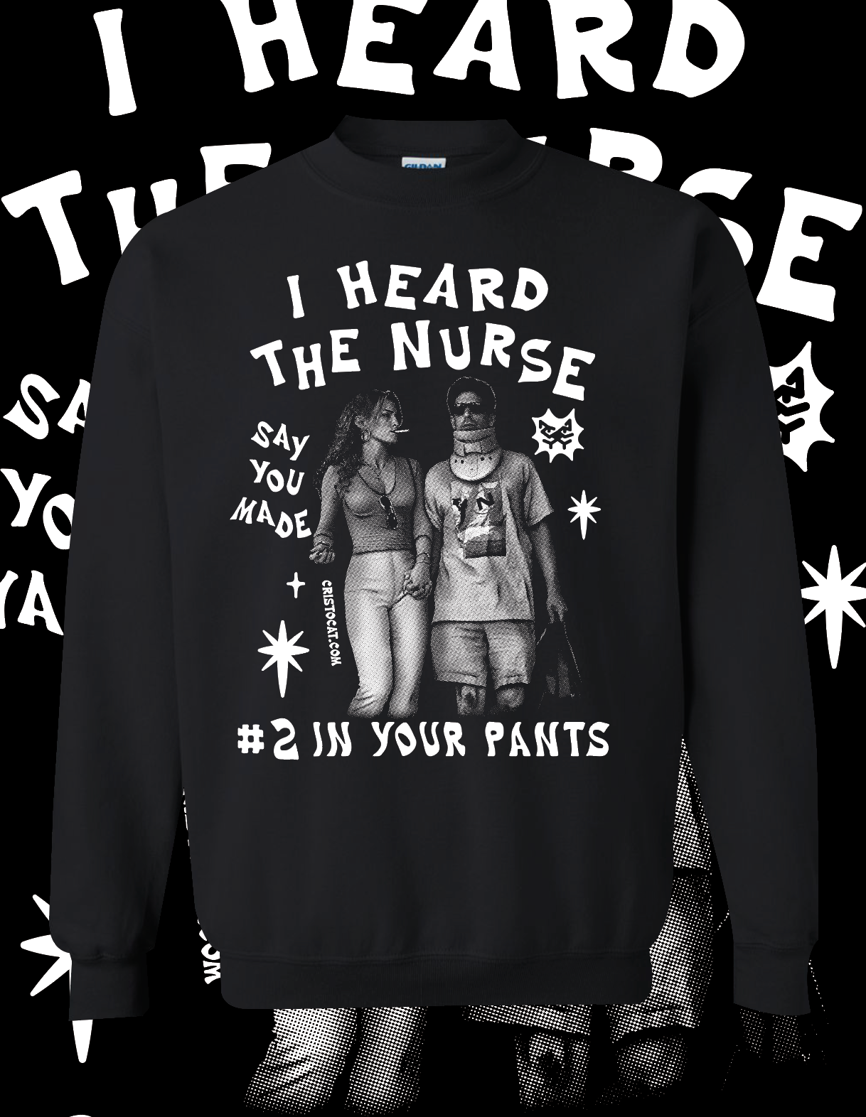 Chrissy #2 Black crewneck Sweater - cristocatofficial