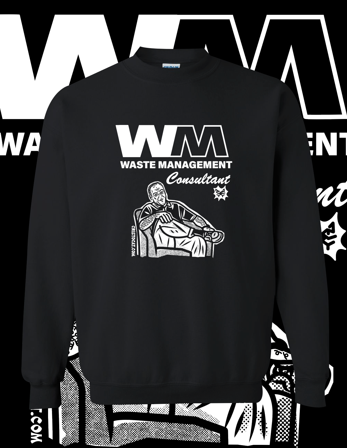 WM Consultant Black crewneck Sweater - cristocatofficial