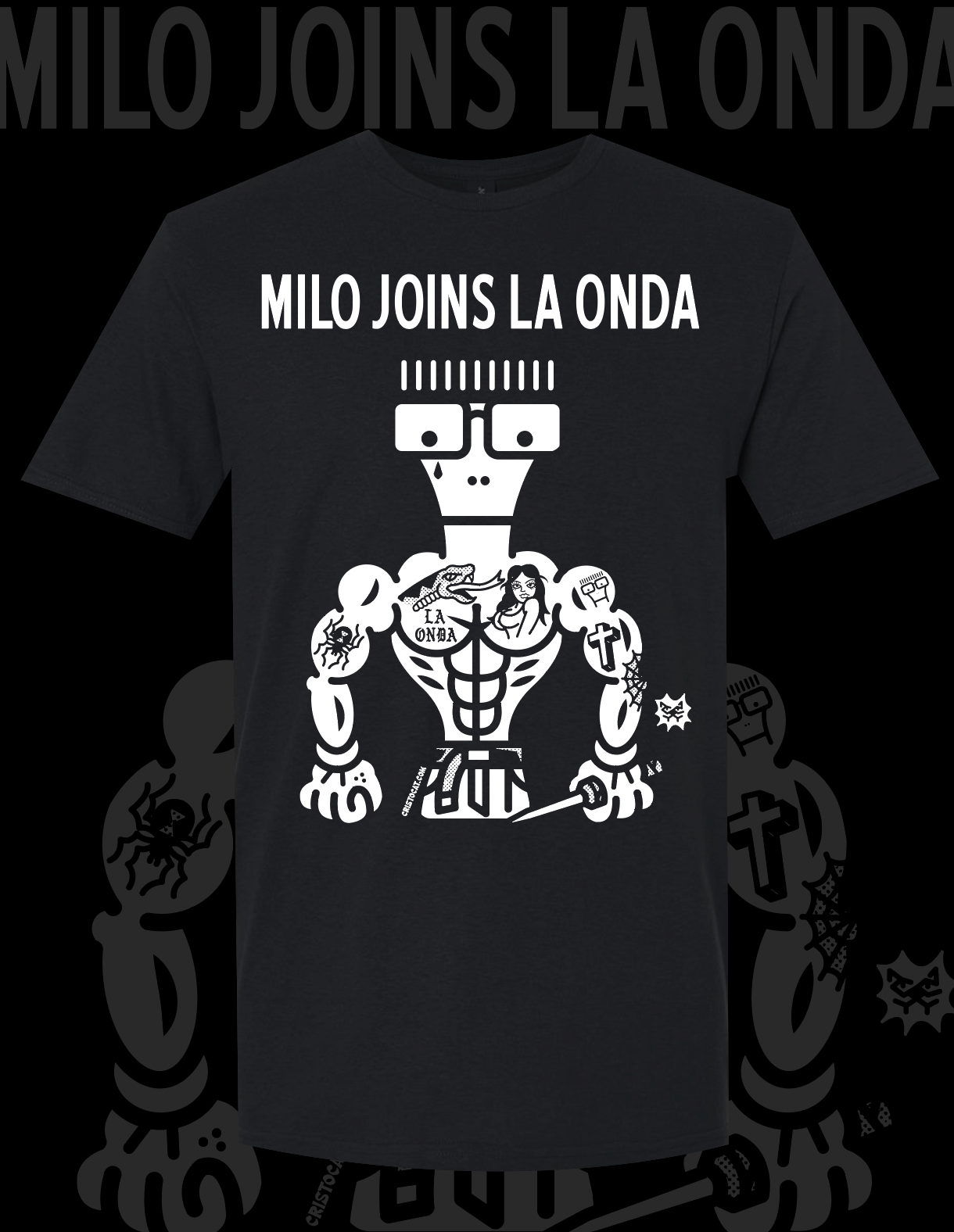 Milo Onda BLACK T-SHIRT - cristocatofficial