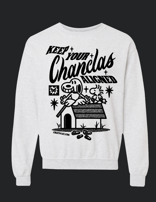 Chancla Aligned Grey crewneck Sweater