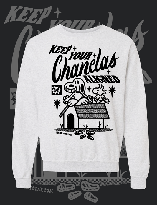 Chancla Aligned Grey crewneck Sweater
