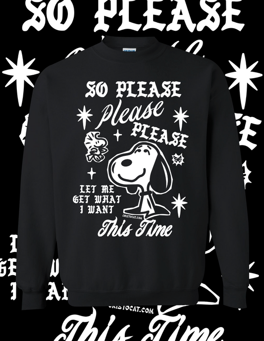 Snoopy please crewneck Sweater