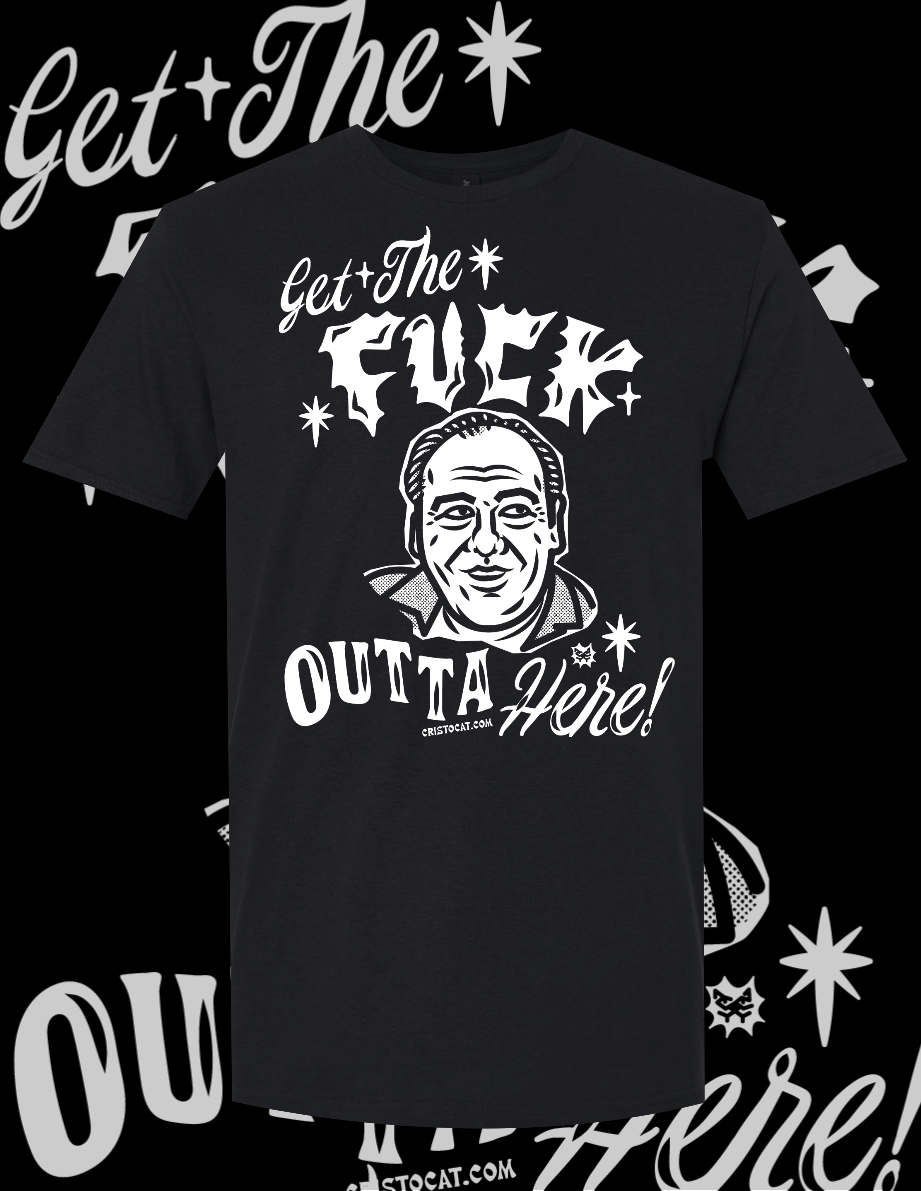 Tony GTFOH BLACK T-SHIRT - cristocatofficial