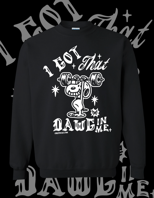 Dawg in me ESnoopy  Black crewneck Sweater