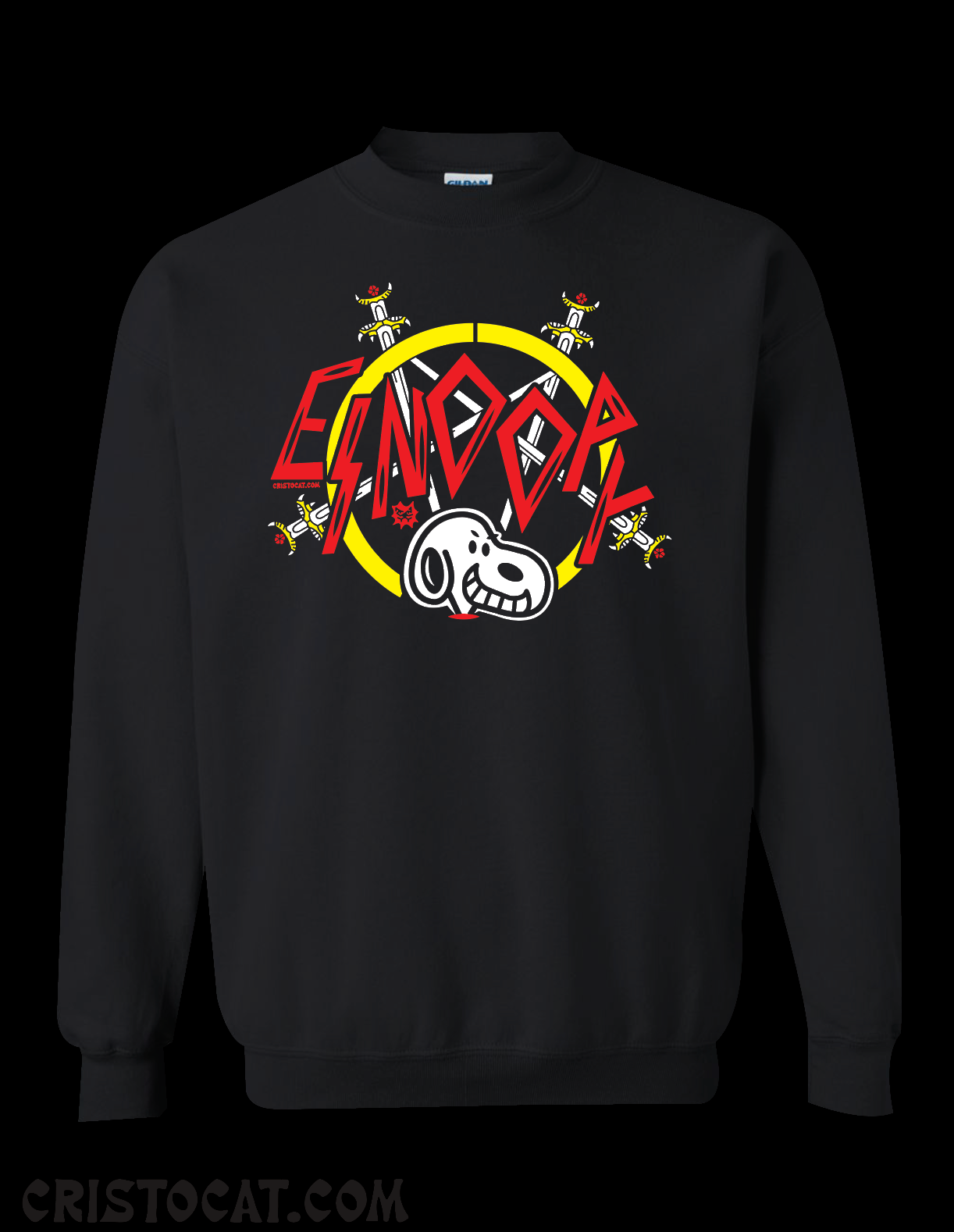 ESnoopy Slayer Black crewneck Sweater