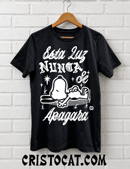 Esta Luz Snoopy Black T-SHIRT