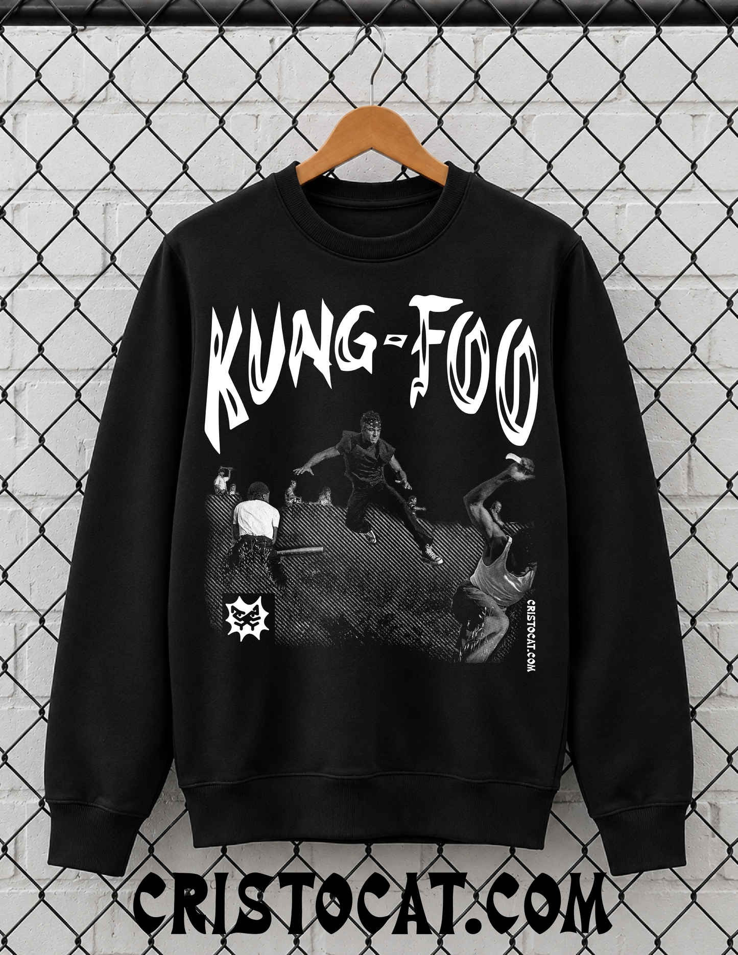 Kung Foo VL Black crewneck Sweater