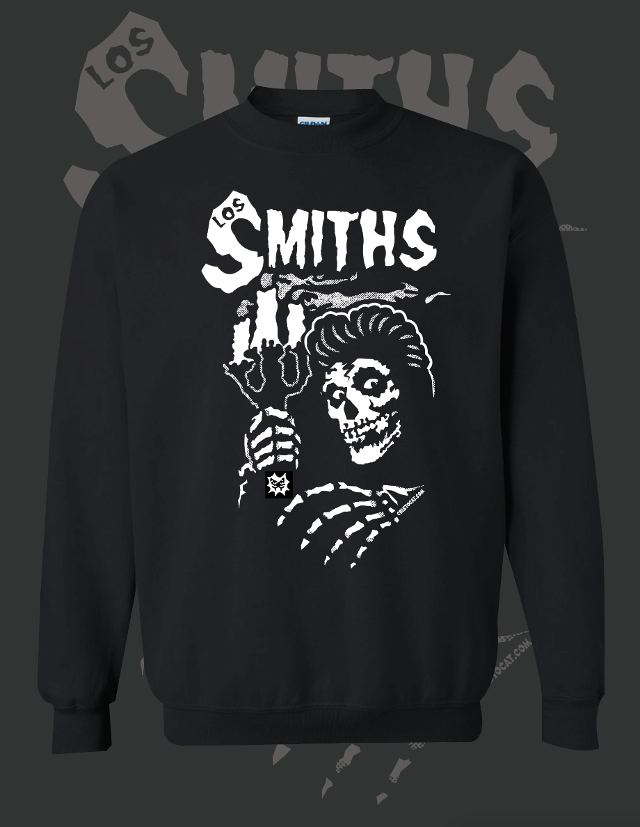 SMITHS MISFITS BLACK CREWNECK SWEATER - cristocatofficial