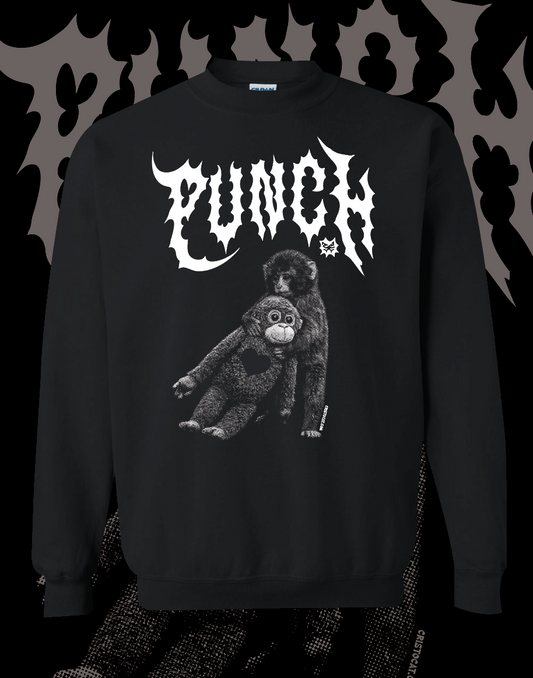 PUNCH black crewneck sweater