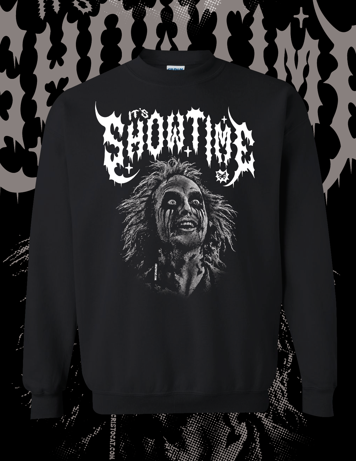 Metal Showtime black crewneck sweater