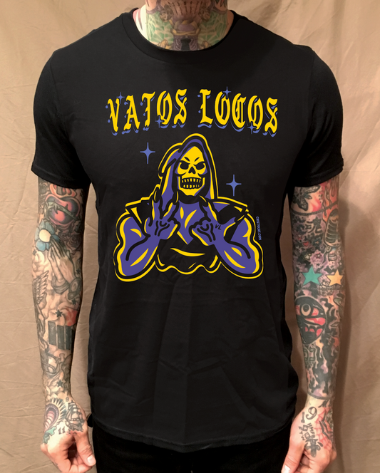 VATO LOCO SKELETOR BLACK TEE