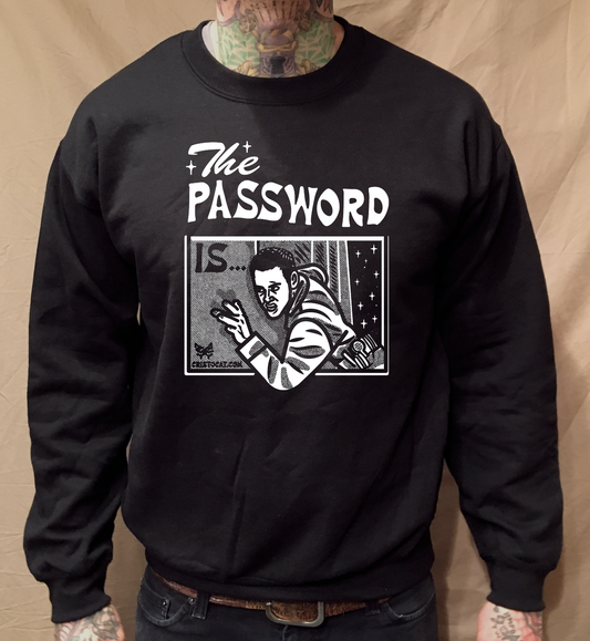 THE PASSWORD IS BLACK CREWNECK SWEATER