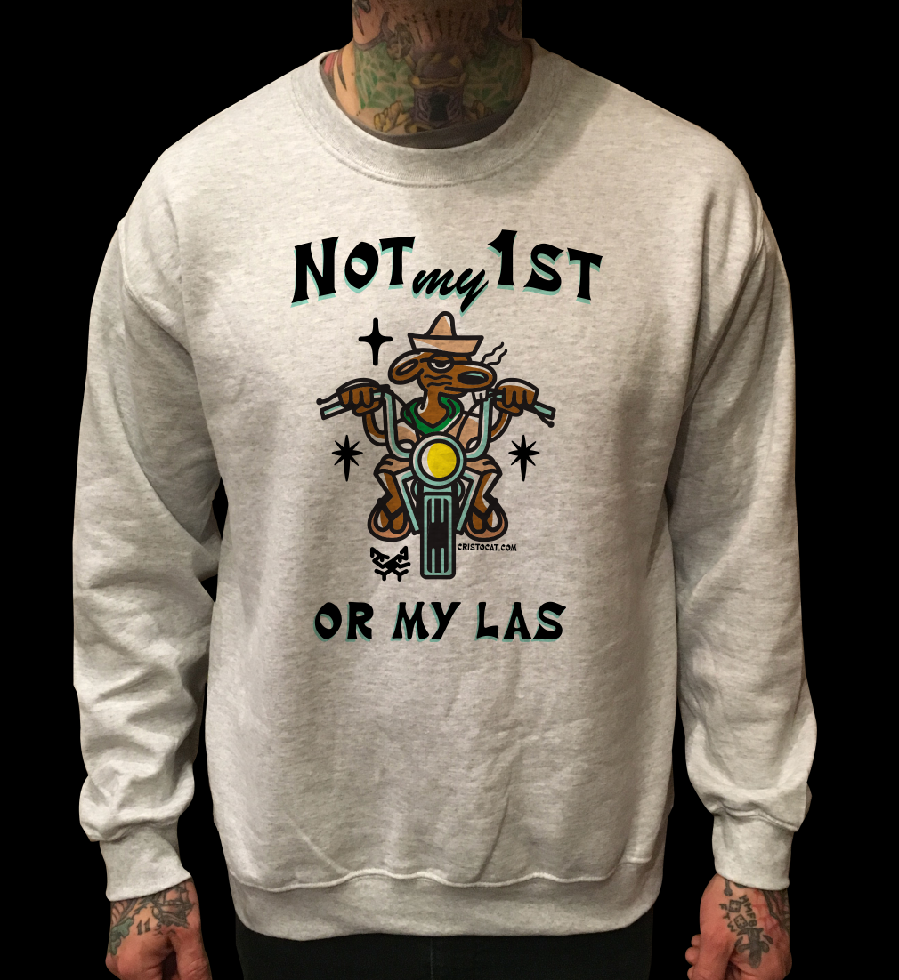 SLOWPOKE BIKE GREY CREWNECK SWEATER