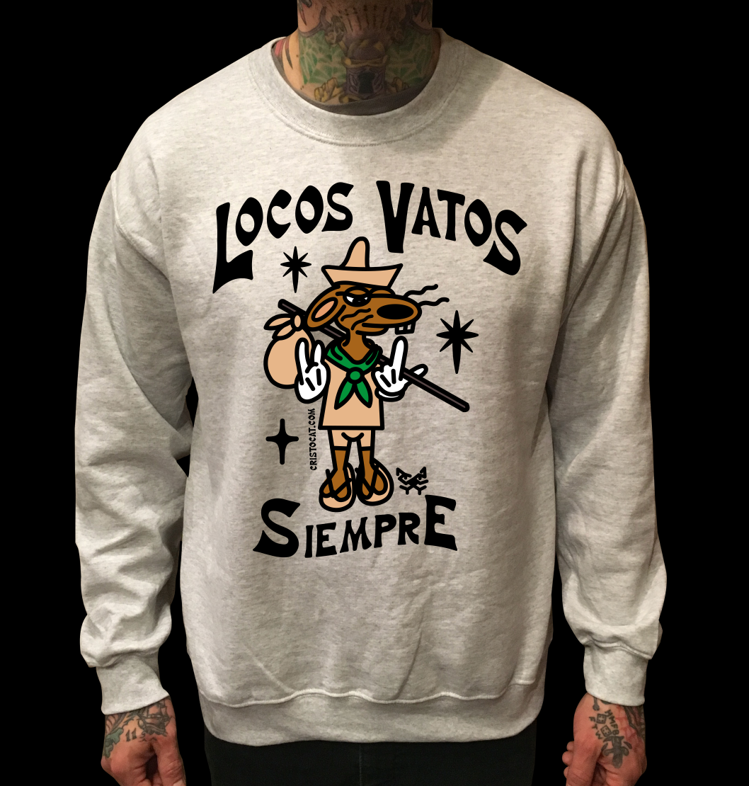 LV SLOWPOKE SIEMPRE GREY CREWNECK SWEATER