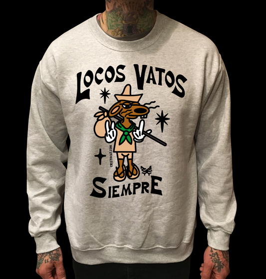 LV SLOWPOKE SIEMPRE GREY CREWNECK SWEATER