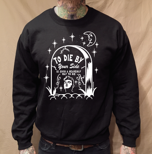 LOS SMITHS GRAVE BLACK CREWNECK SWEATER