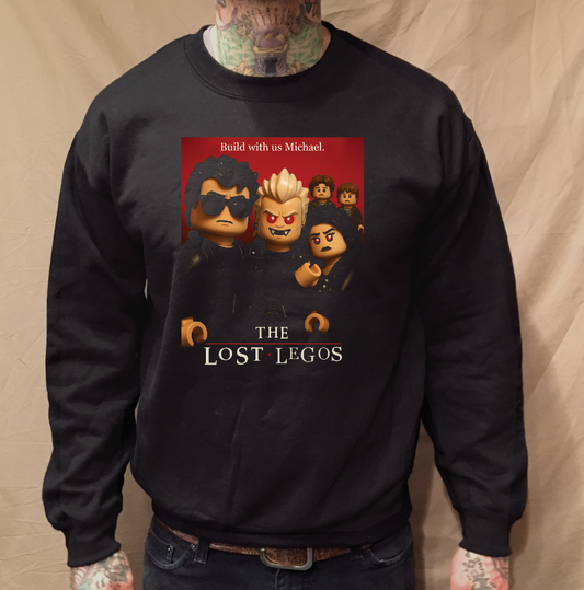 THE LOST LEGO BOYS BLACK CREWNECK SWEATER