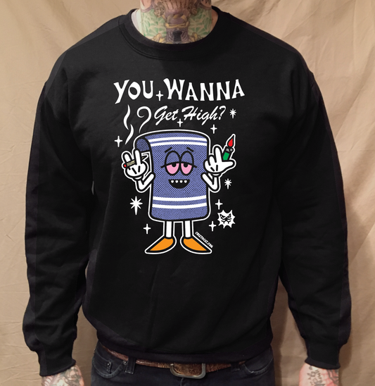 TOWELIE BLACK CREWNECK SWEATER