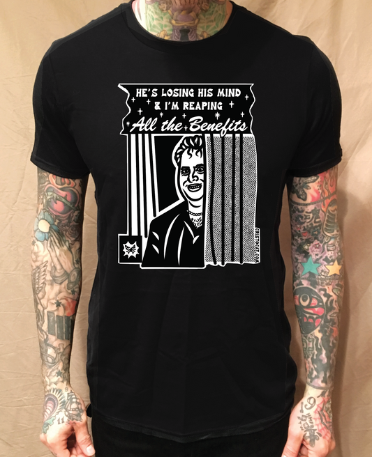 LOSING HIS MIND BLACK T-SHIRT
