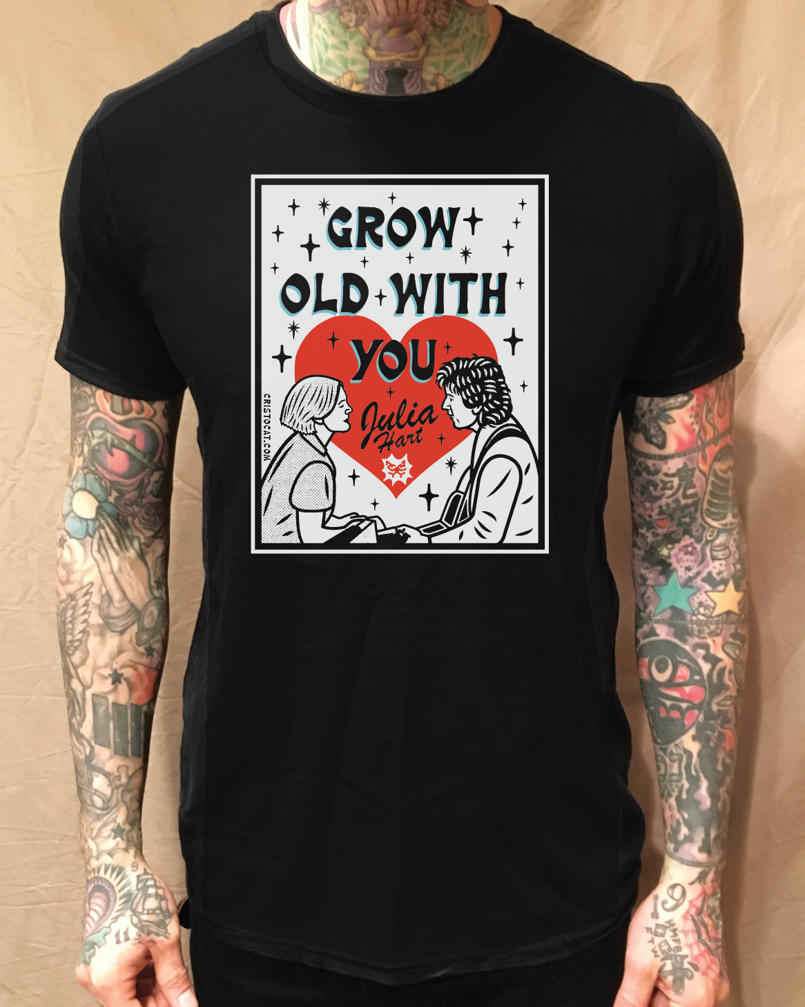 GROW OLD WITH YOU BLACK T-SHIRT