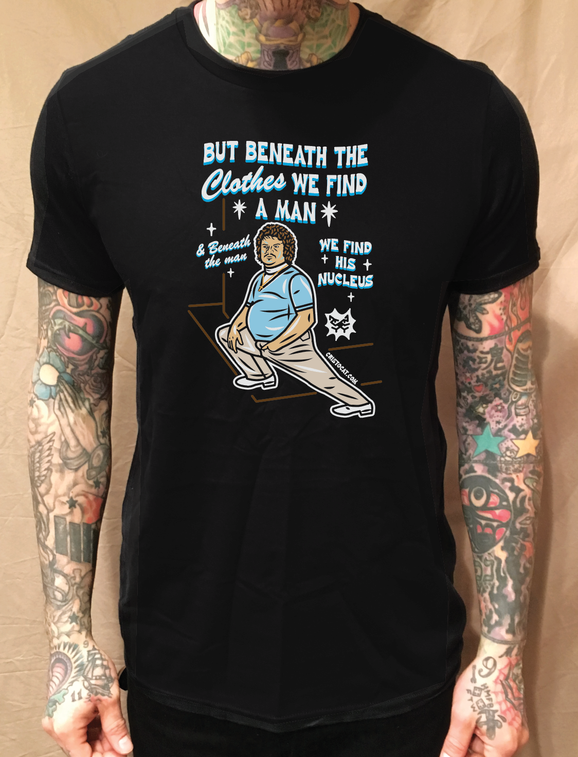 BENEATH THE CLOTHES BLACK T-SHIRT