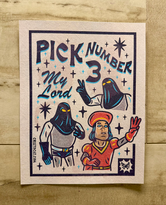 PICK 3 MY LORD 8.5X11 PRINT