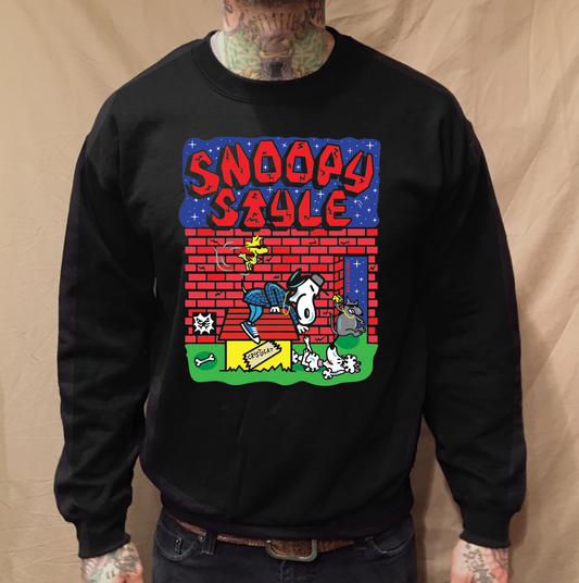 SNOOPY SNOOP BLACK CREWNECK SWEATER