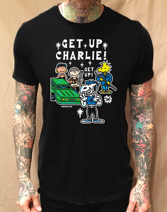 GET UP CHARLIE BLACK T-SHIRT