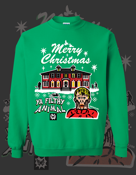 HOME ALONE HOUSE GREEN CREWNECK SWEATER