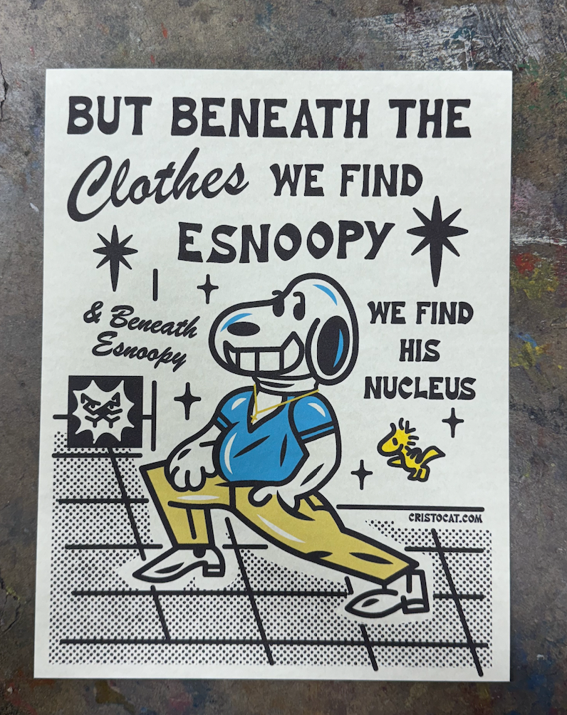 ESNOOPY NUCLEUS  8.5X11 PRINT