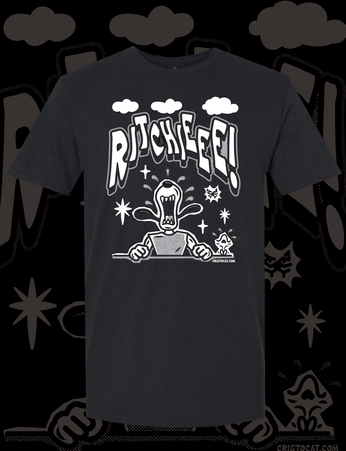 SNOOPY RITCHIEE BLACK T-SHIRT