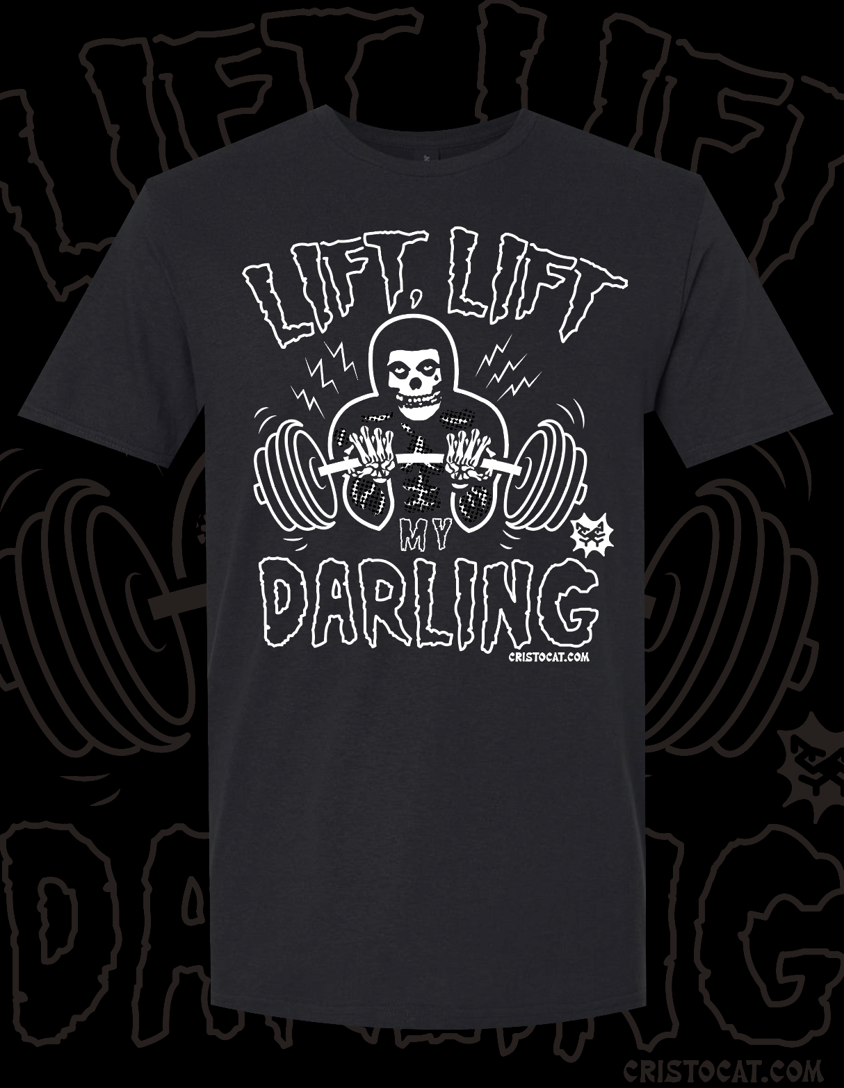 LIFT LIFT MY DARLING BLACK T-SHIRT