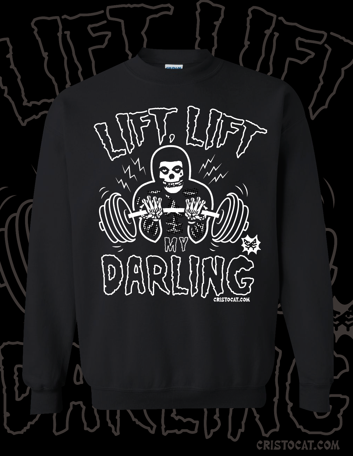 LIFT LIFT MY DARLING BLACK CREWNECK SWEATER