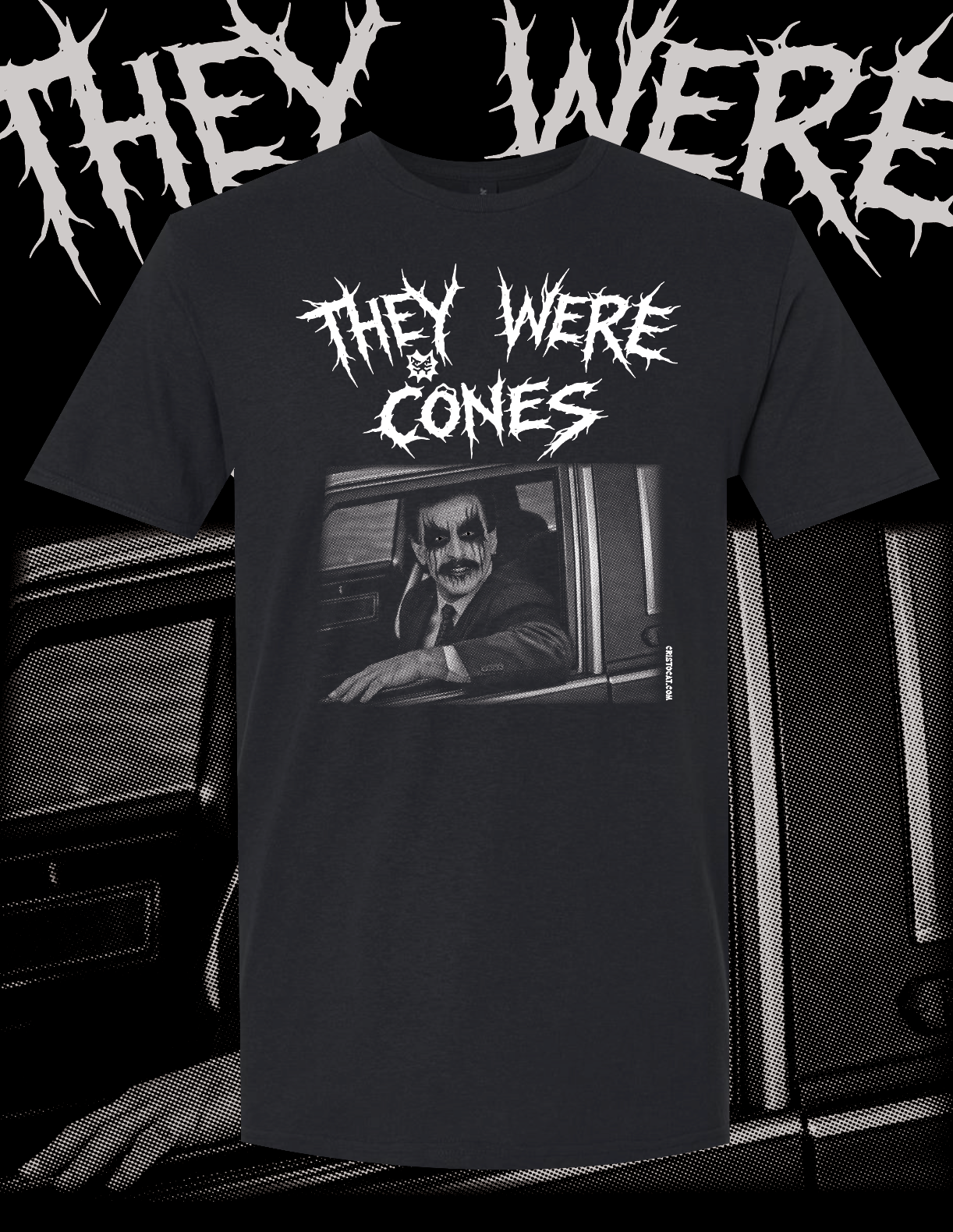 BLACK METAL CONES BLACK T-SHIRT - cristocatofficial