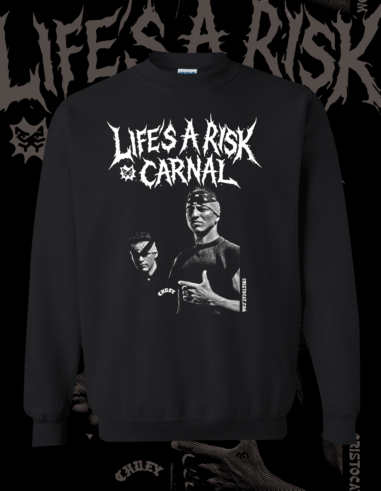 VL RISK METAL BLACK CREWNECK SWEATER