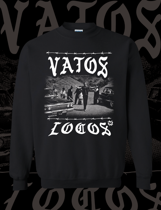 WANNA THROW DOWN  black crewneck - cristocatofficial