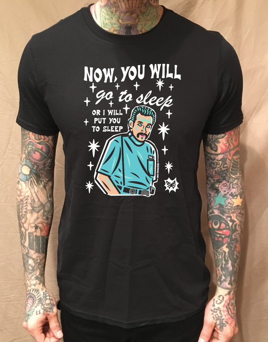 I WILL PUT YOU TO SLEEP BLACK T-SHIRT