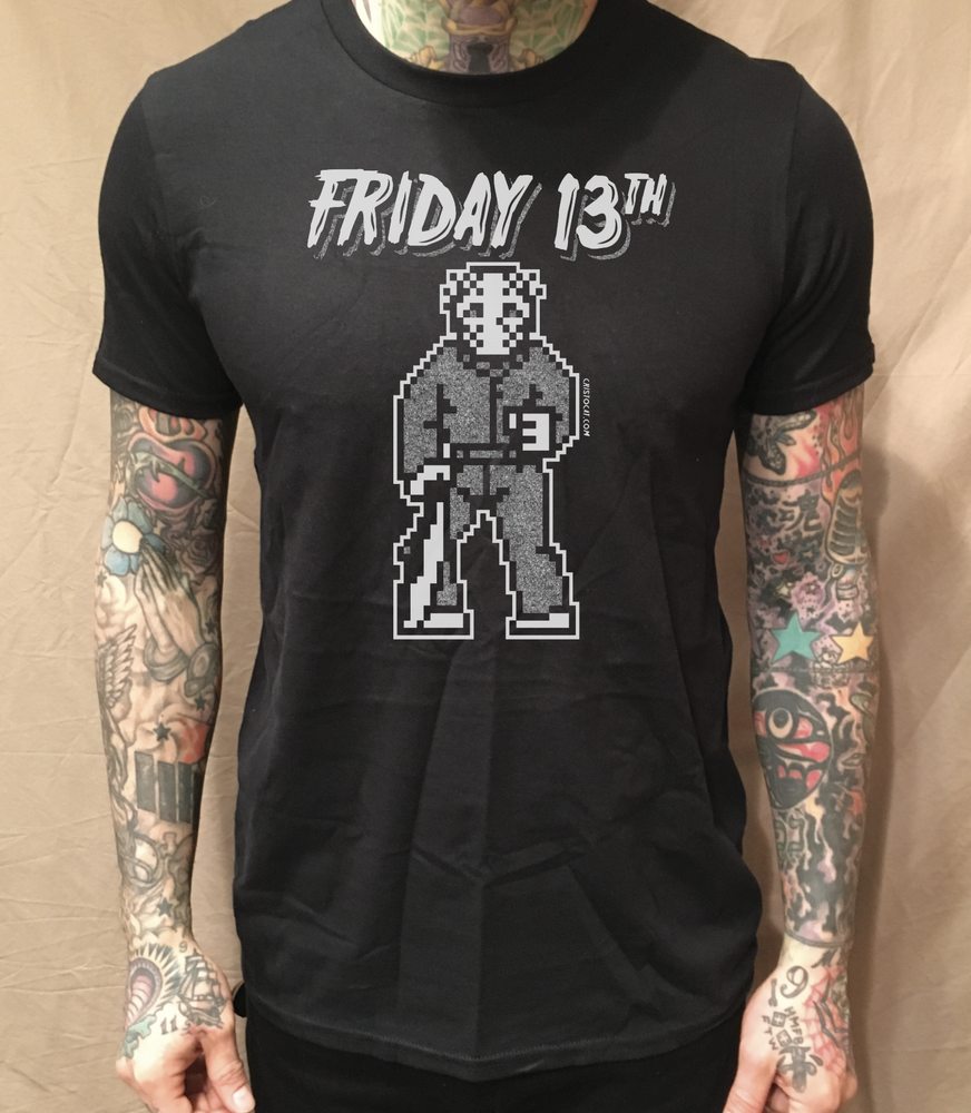 8-BIT JASON BLACK TEE - cristocatofficial