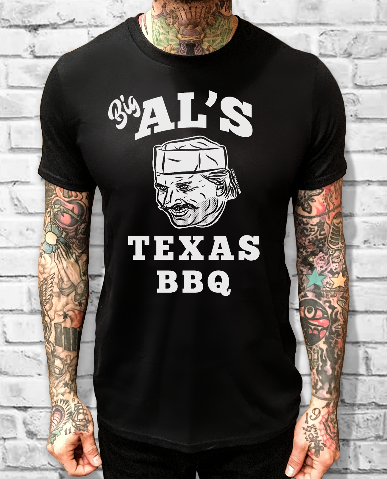 AL'S BBQ NEW BLK TEE - cristocatofficial