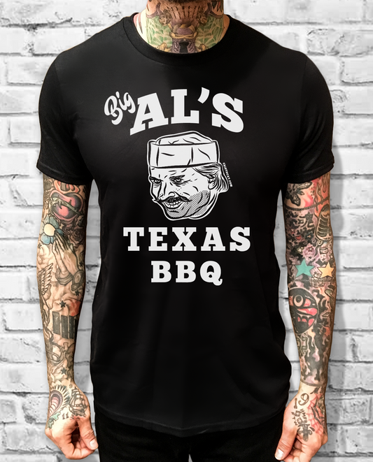 AL'S BBQ NEW BLK TEE - cristocatofficial